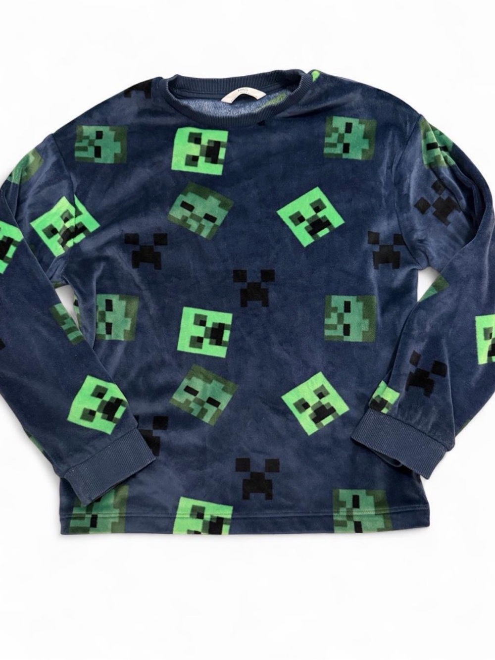 M&S Minecraft Print Sweatshirt Size 8-9 Years Like New